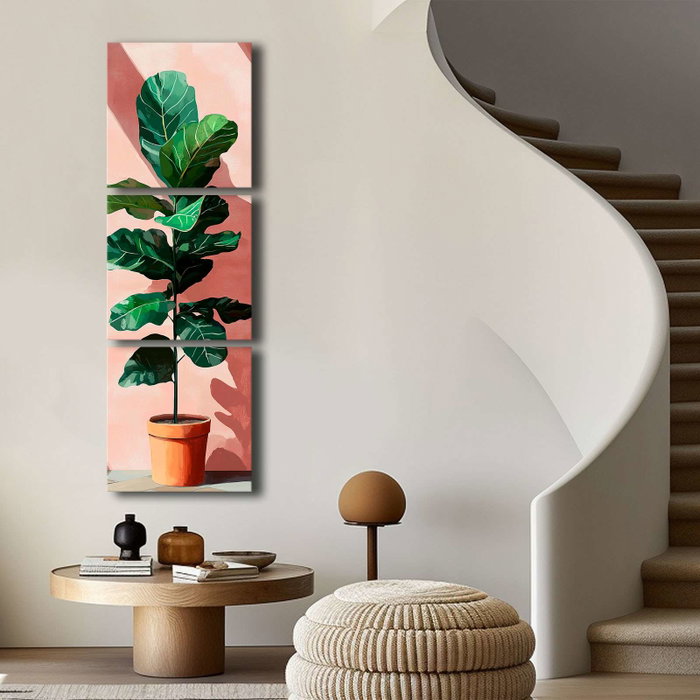 Wallity Pintura Decorativa en Lienzo 3 Piezas Multicolor